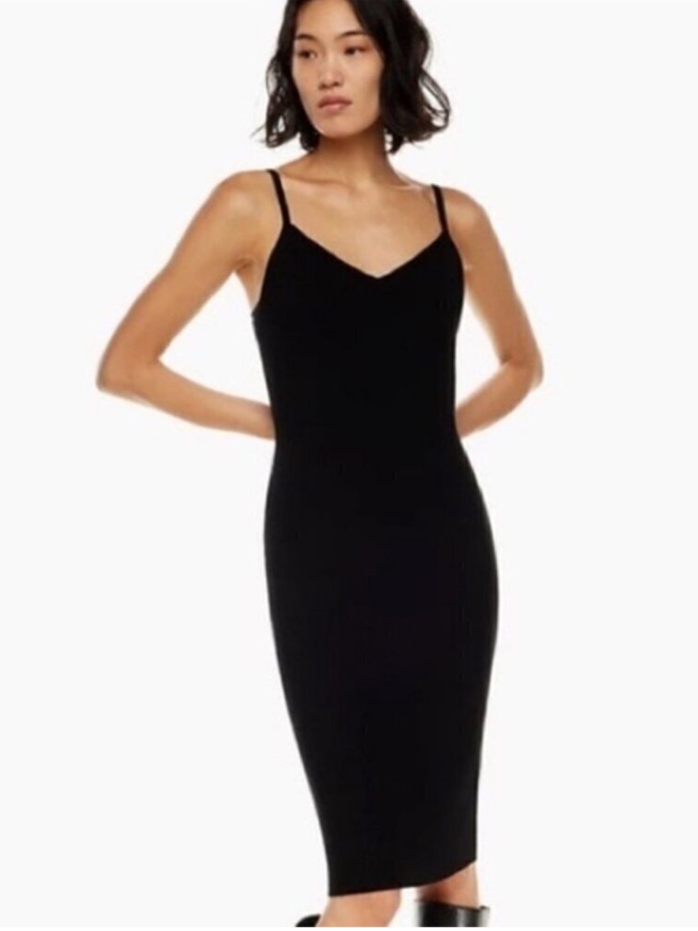 Aritzia Black Midi Dress